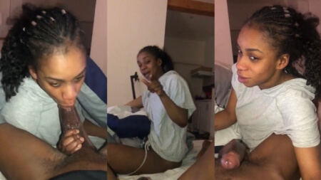 Wild Ebony Sucks and Gets Into Trouble with BBC Porn Video Leaks Borntobefuck